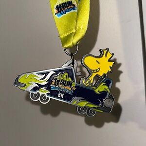 Cedar Point Run & Ride 5K Race Medal with Woodstock